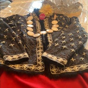 🌸Mirador Black & tan oriental style jacket med🌸